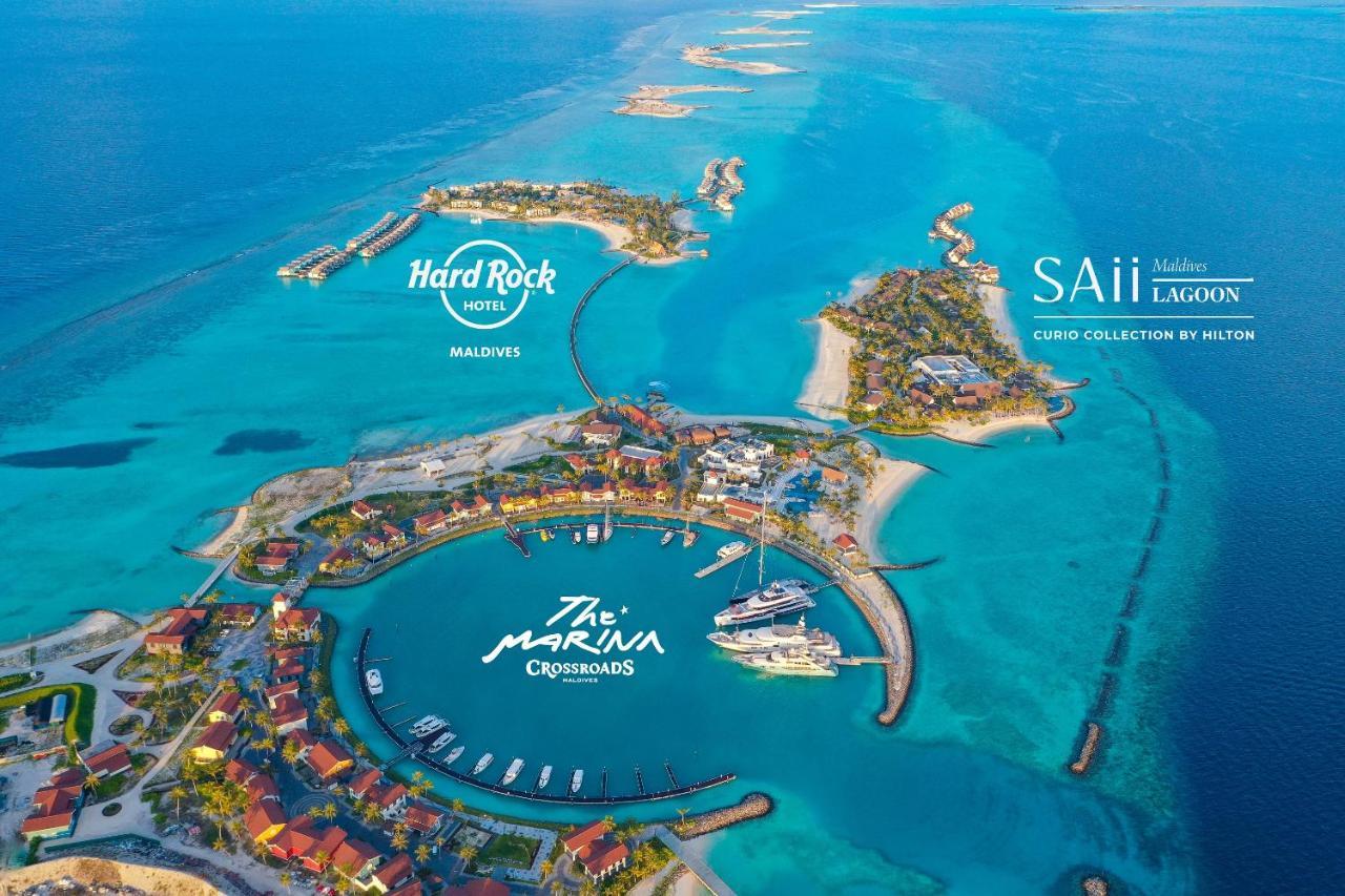 Hard Rock Hotel Maldives - Complimentary Roundtrip Speed Boat Transfer Until 31St October 2025 Emboodhoo Lagoon Dış mekan fotoğraf Aerial view of the resort