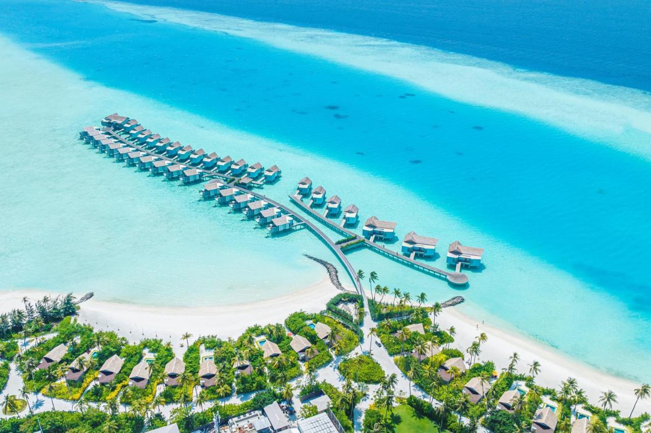 Hard Rock Hotel Maldives - Complimentary Roundtrip Speed Boat Transfer Until 31St October 2025 Emboodhoo Lagoon Dış mekan fotoğraf Aerial view of the resort